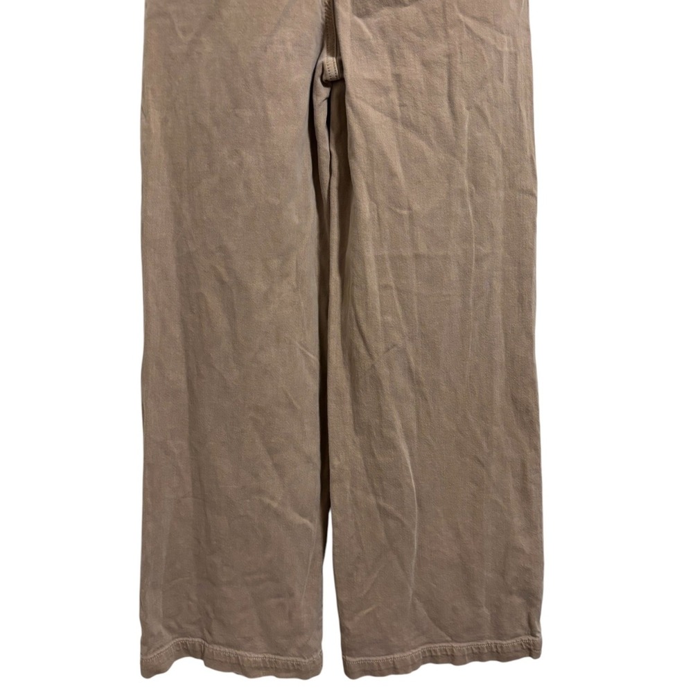 American Eagle Wide Leg Pants Khaki Pleated High Rise Boho Utility Preppy 00 - Picture 11 of 11